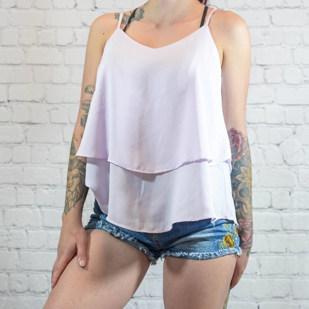 Annabella Lavender Tiered Cami
